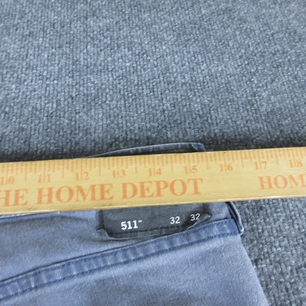 Levis 511 Jeans Mens 32x31 Blue Slim Straight Light Wash Stretch Denim Casual